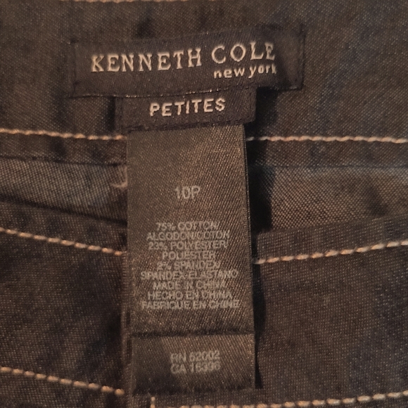 Kenneth Cole New York Petite, black lightweight denim trouser - Picture 5 of 11